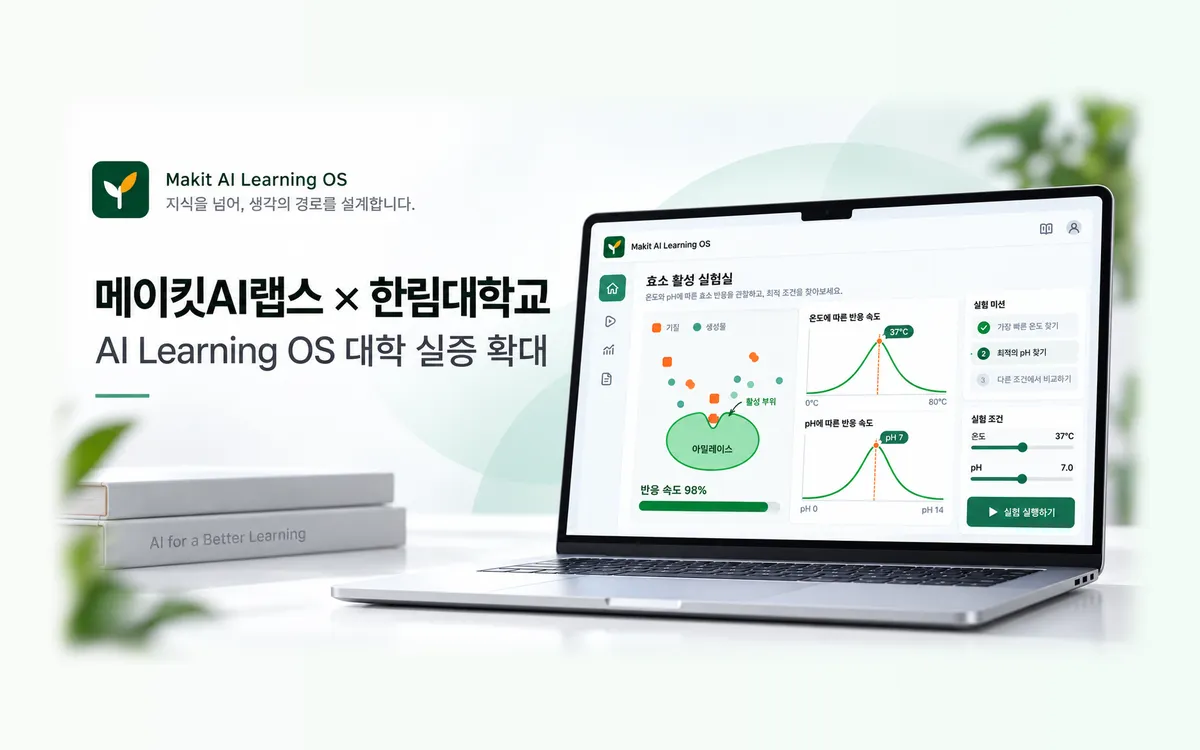 메이킷AI랩스, 한림대학교와 MOU 체결… AI Learning OS 대학 실증 확대